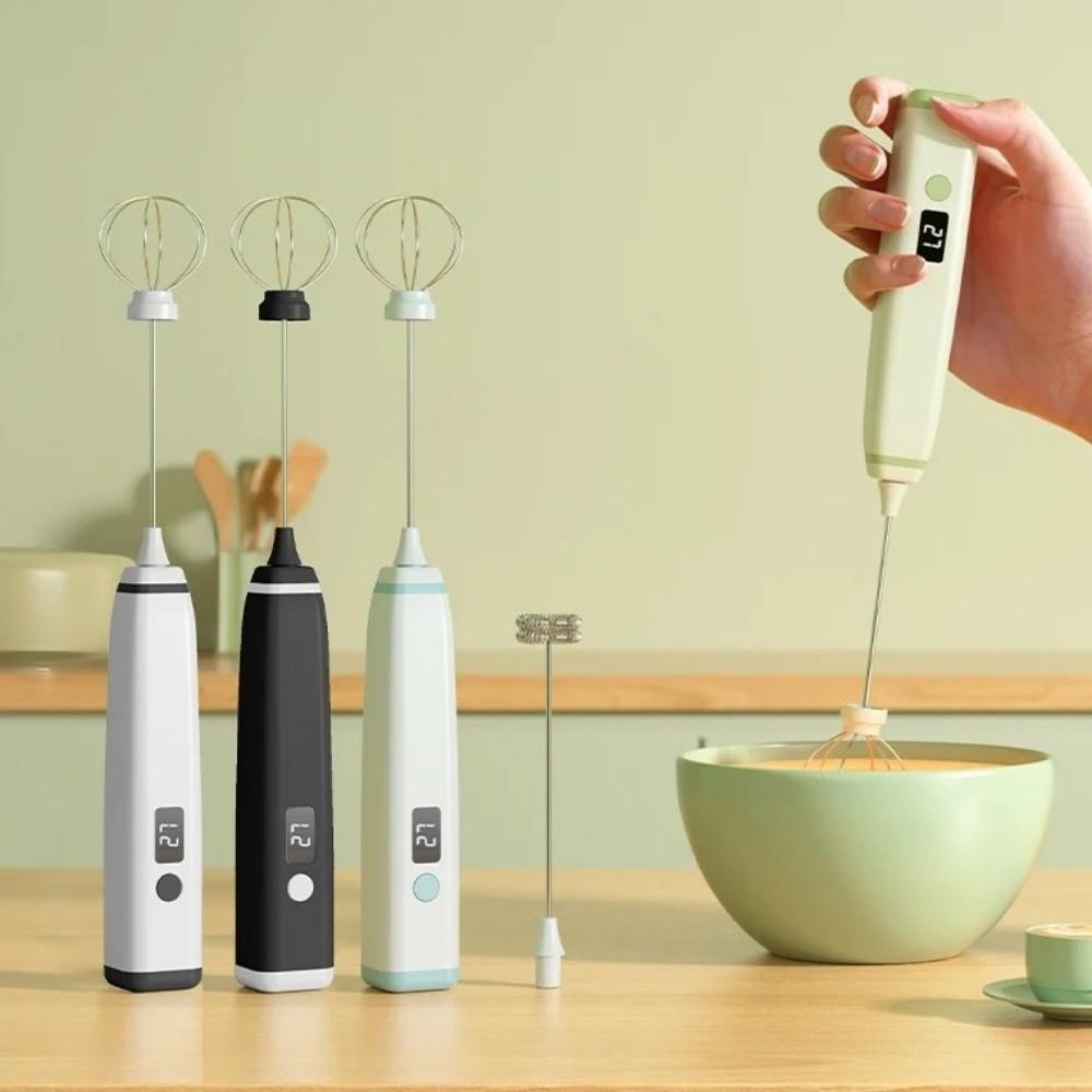 USB Rechargeable Electric Milk Frother Wireless Handheld Coffee Mixer Milk Foam Maker Kitchen Use