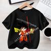 T-shirt Boys and Girls Clothing Anime Character Printed Shirt Top Children's Summer Breathable Birthday Gift