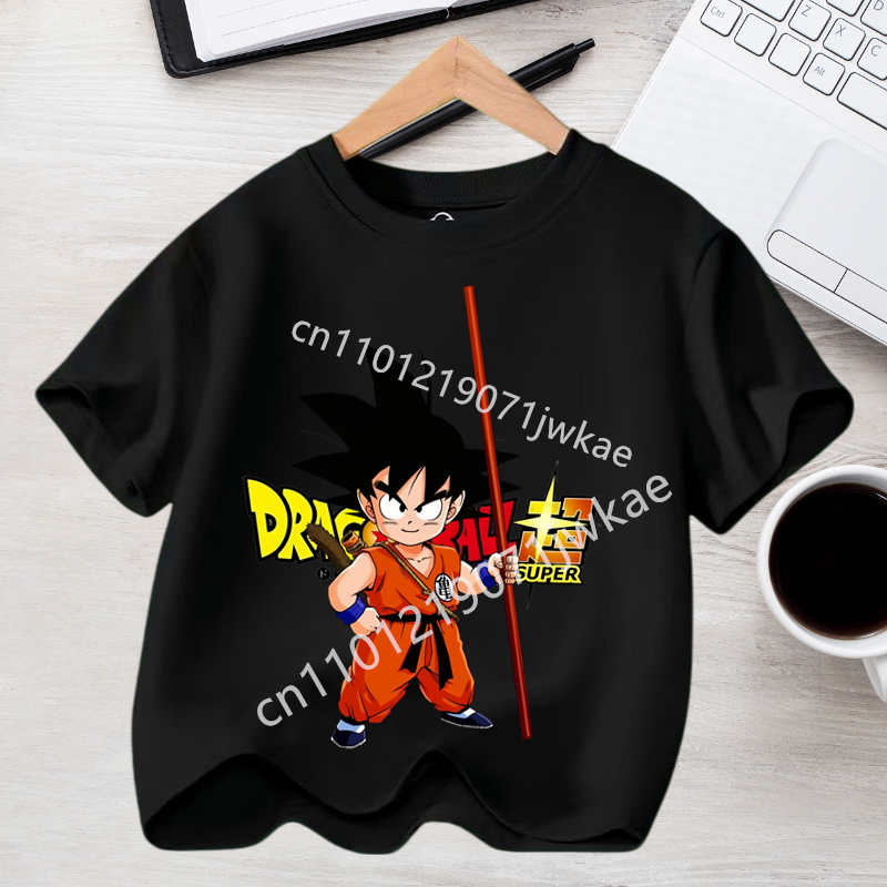 T-shirt Boys and Girls Clothing Anime Character Printed Shirt Top Children's Summer Breathable Birthday Gift