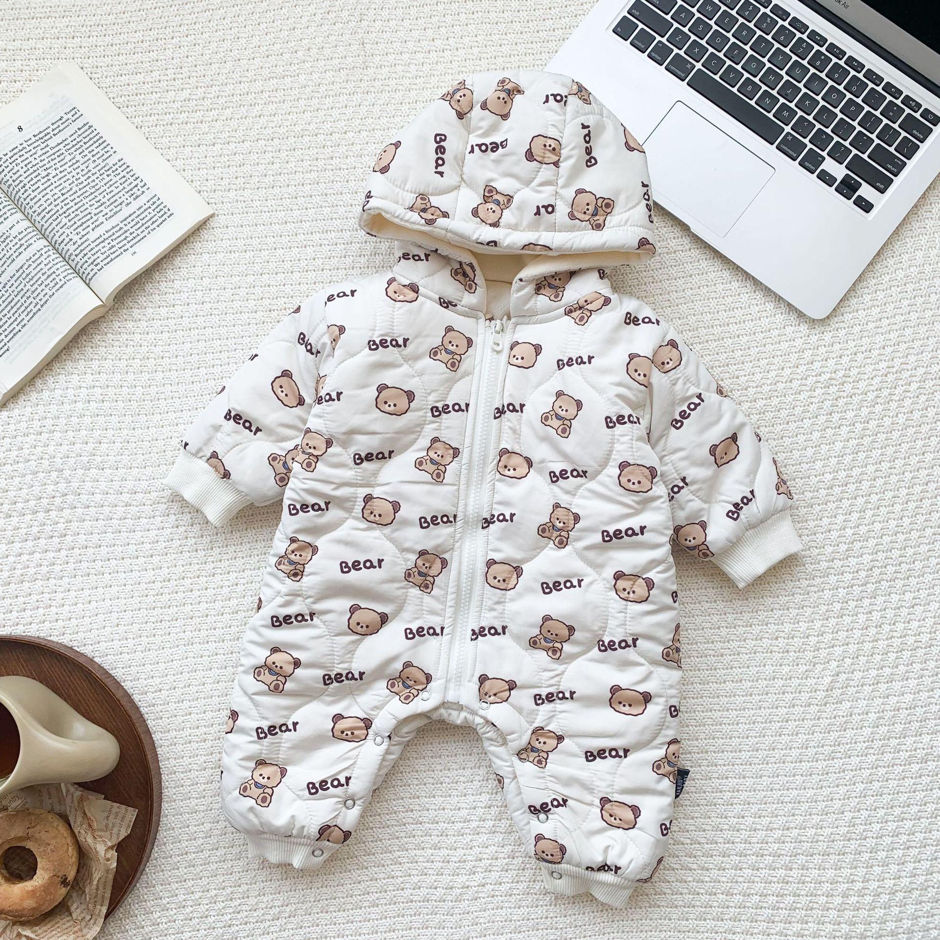 

Модный флисовый зимний комбинезон для младенцев: Мальчики и девочки 100cm как