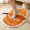 Cozy Soft Bedroom Accent Mat Halloween Pumpkin Bath Mat, Bathroom Rug with Non-slip Backing, Non-shedding Flocking Absorbent Black Cat for Home