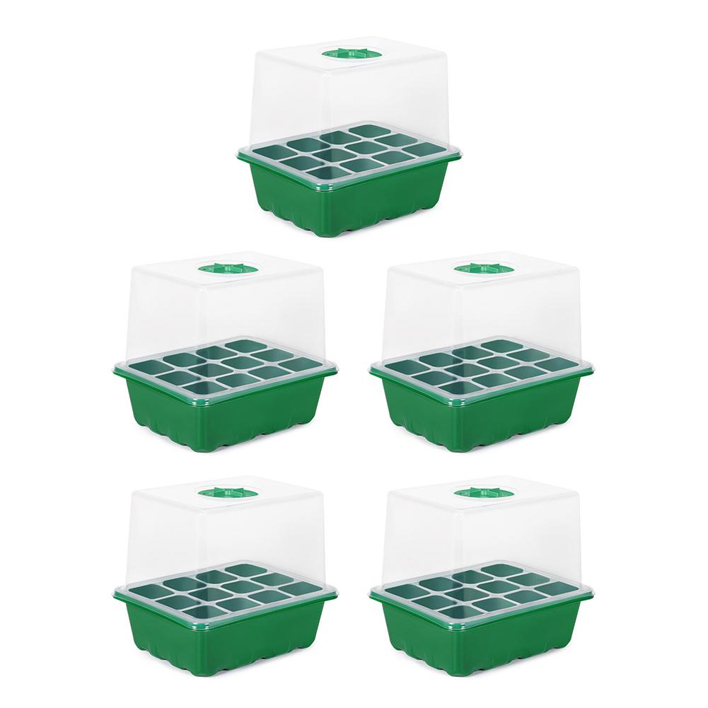 6/12 Hole Flower Plant Seed Grows Box Seed Propagation Container Garden Grow Germination Box with Biodegradable Seed Nursery Bag