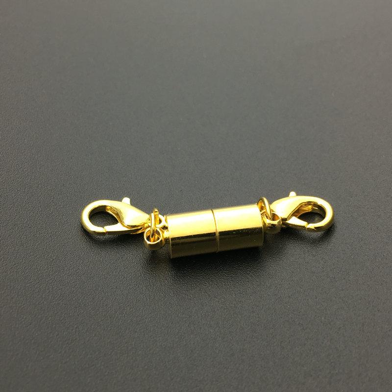 Gold-Plated Silver Magnetic Clasp Connector for DIY Necklace and Bracelet Accessories