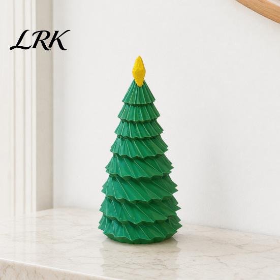 Mini Christmas Tree Decoration 3D Printed Figurine, Yellow Star Topper Statue, Festival Ornament for Home Office, Gift Xmas Holiday Tabletop