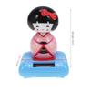 TOYMYTOY Solar-Powered Kimono Doll, Swaying Maiko, Car Interior Decor, Desktop Figurine, Japanese Cultural Gift, 2.76x2.76x4.33 Inches