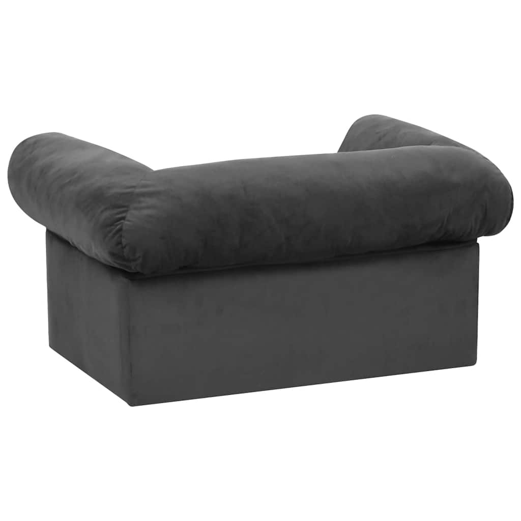Vidaxl Dog Sofa, With Drawer, Dark Gray, 75X50X38 Cm, Plush
