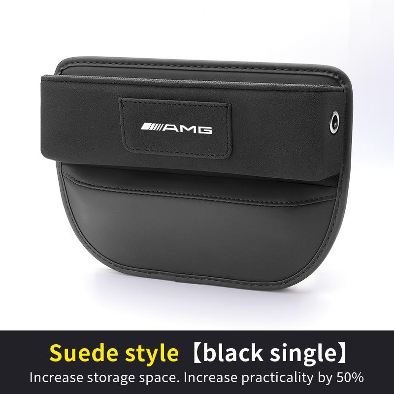 

Органайзер для щелей сиденья автомобиля, коробка для хранения из замши для Mercedes-Benz AMG A C E V Class Sprinter GLC ML SLK CLS GLA GLK Vito чёрный