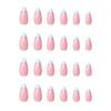 120 Pcs Press On Nails French Tip False Nails Almond Full Cover Stick on Nails Artificial Fingernails Manicures Supplies