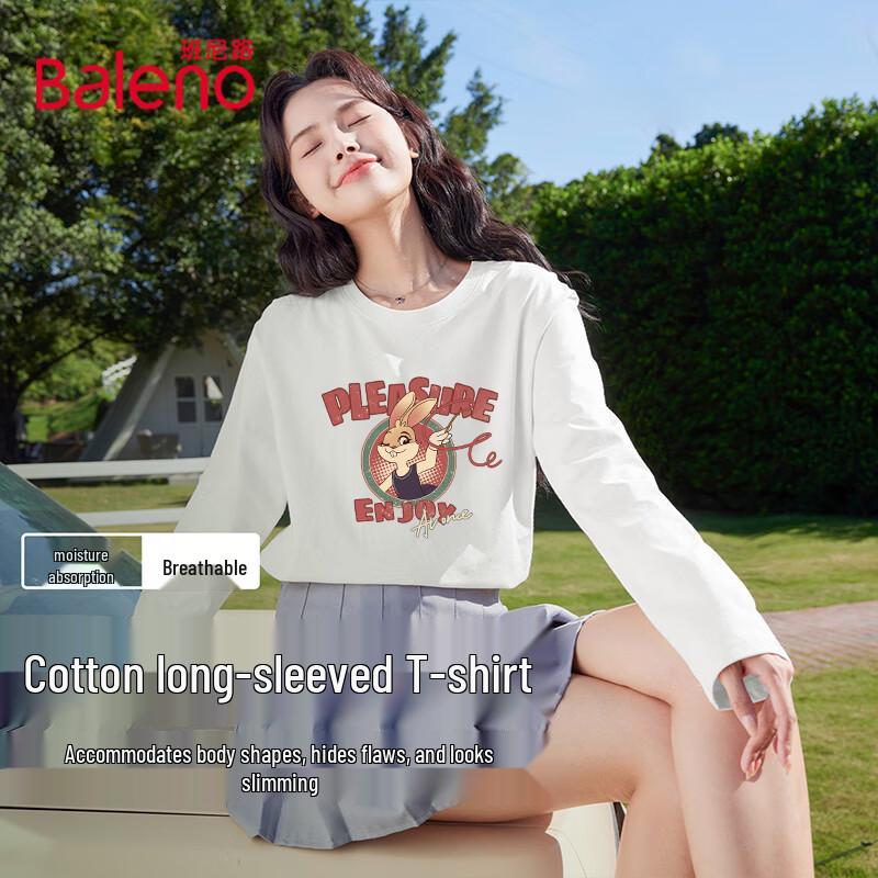 Baleno Women s Rabbit Gymnastics Print Cotton Long-Sleeve T-Shirt XL