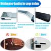 Enclosed Trailer Door Handle with Rubber Grip, Cargo Trailer Side Rear Door Handle - Weld-On Replacement Handle for Cam Bar Lock Assembly