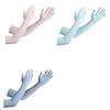 1 Pair Sunscreen  Gloves Summer Ice Silk Outdoor Cycling Non-slip Breathable Long Sunshade Sleeves