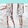 Abbigliamento Elegante da Donna Vestito Vintage in Organza Lungo Senza Spalle Senza Spalline Abbigliamento da Festa