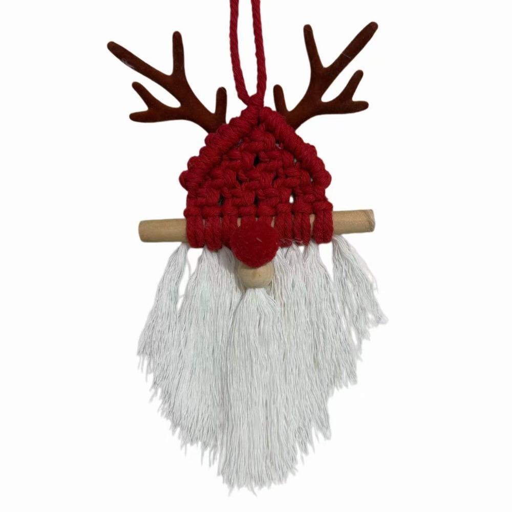 Santa Claus Christmas Tree Tapestry Bohemian Style Cotton Rope Tapestry Living Room