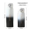 Gradient Insulated Stainless Steel Flip-Top Mug - Portable & Stylish Student Gift Cup.