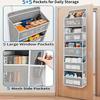 1pc Door Storage Device, 5-Shelf Hanging Storage Organizer, 5 Large Capacity Pockets for Bedroom, Bathroom, Toy, Diaper Storage