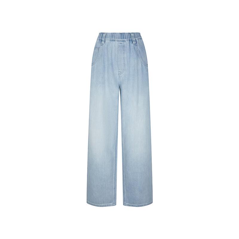 LESS 2025 Summer Loose Straight-Leg Denim Jeans
