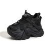 Fashion 9CM High Platforms Women's Vulcanize Shoes New Spring Popular Street Tide Female Dad Shoes Thick Bottom Leather Chunky Sneakers