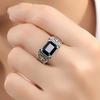 Men's Ring Personality Domineering Trend Single Index Finger Black Nao Ring Hip Hop Cross