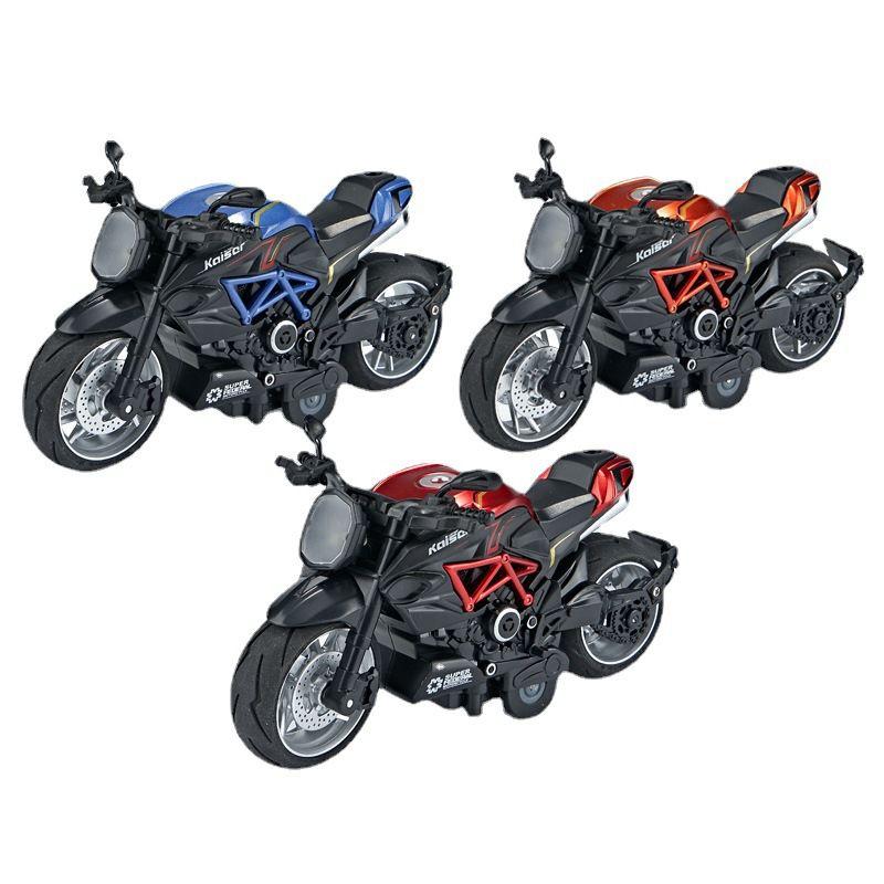 High-quality Die Cast Alloy Motorcycle Model Toy With Light And Music For Kids