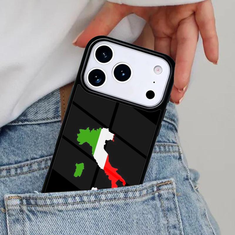 

Italy Flag Phone Case for iPhone 16e 15 14 13 12 17 Pro Max Plus Air 17pro Cover Coque iPhone 15 Plus