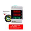 AD23-D52-2058 Wattmeter Din Rail Volt Current Meter Power Factor Digital Meter AC80-300V Multi-Function Kwh Hz Meter 0-100A