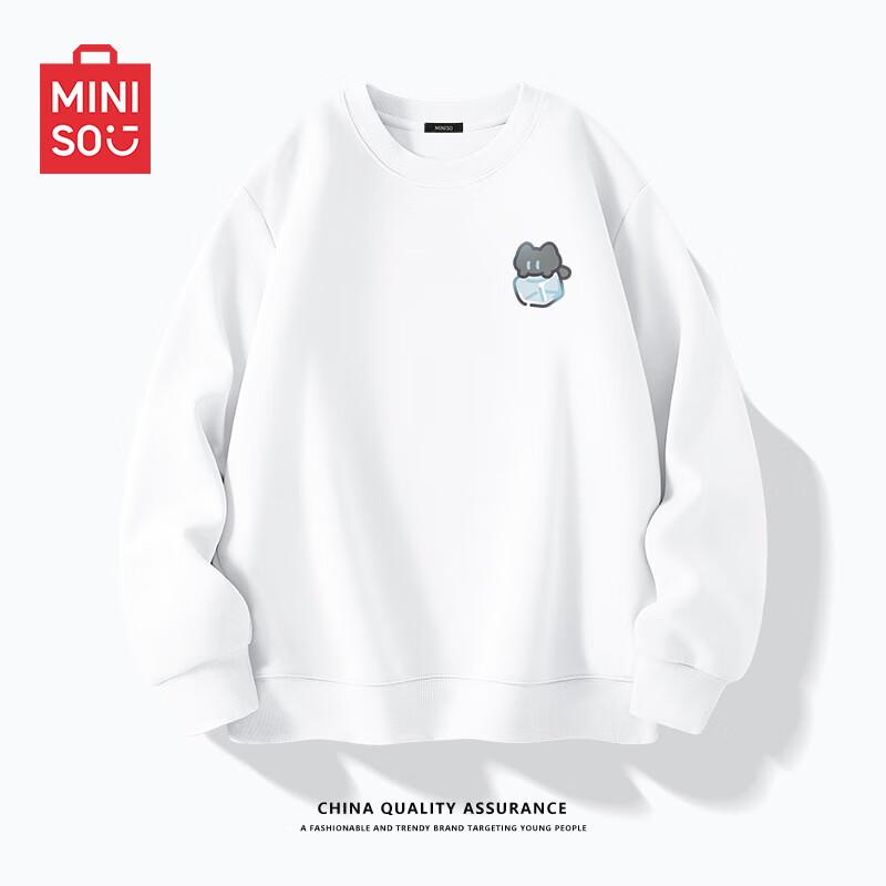 Miniso Men's Cartoon Graphic Crewneck Sweatshirt