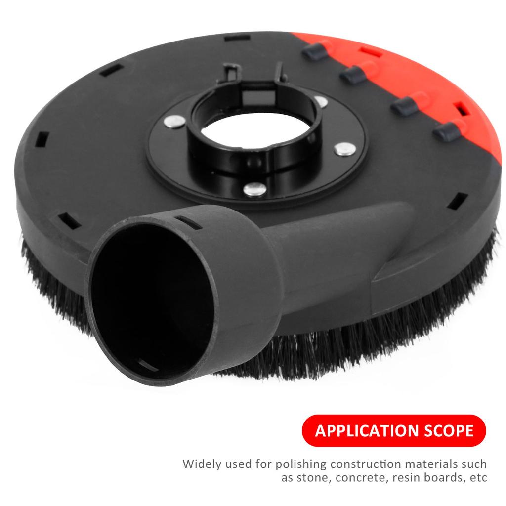 100/125mm Angle Grinder Dust Cover Dust Collector Face Cover with Connector Built-In Bristle Angle Grinder Attachment