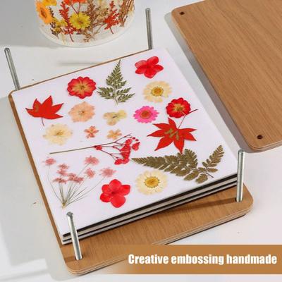 Kit de prensagem de flores em relevo, kit de coleta de prensagem de flores fácil de usar, artesanato faça você mesmo para preservar flores instantaneamente