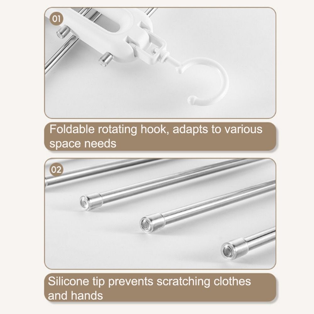 Rotatable Clothes Rack Organizer Multi Layer Wardrobe Organizer Adjustable Trouser Hangers Travel