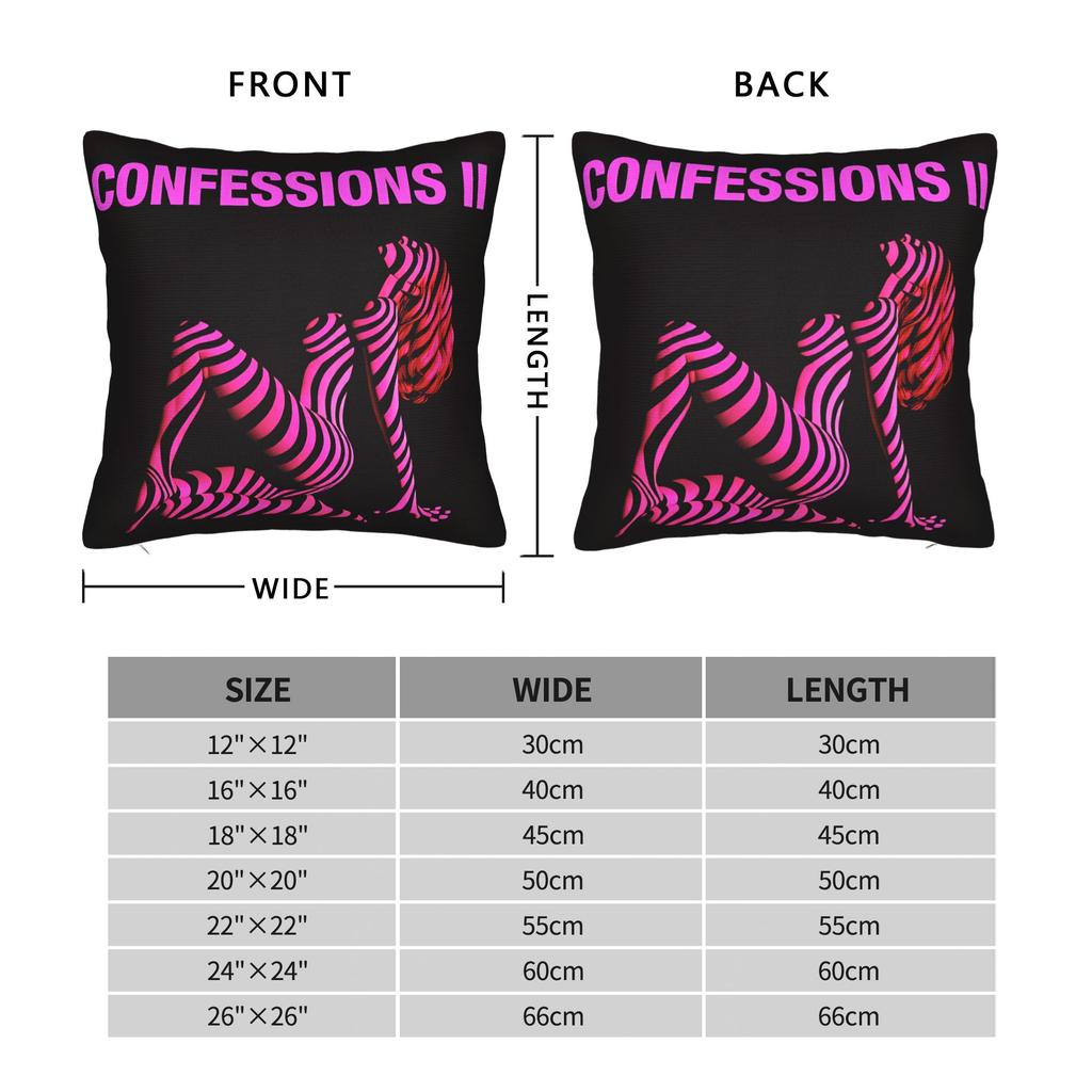 For M-Madonna Confessions II Pillow Case Print Pillow Cover For Couch Sofa Bedroom Funny Pillowcases