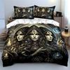 Occult-Inspired Mystical Decor Set Suitable For Spiritual Spaces Or Themed Rooms. Exquisite Three-Piece Bedding Set Gift