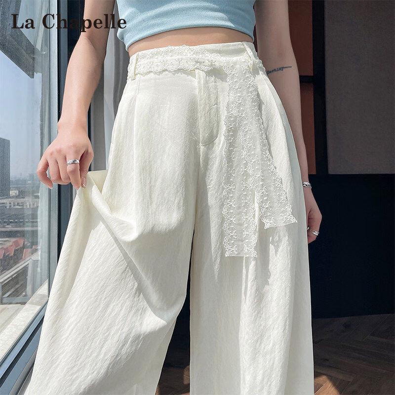 La Chapelle Women s High-Waist Wide-Leg Pants L
