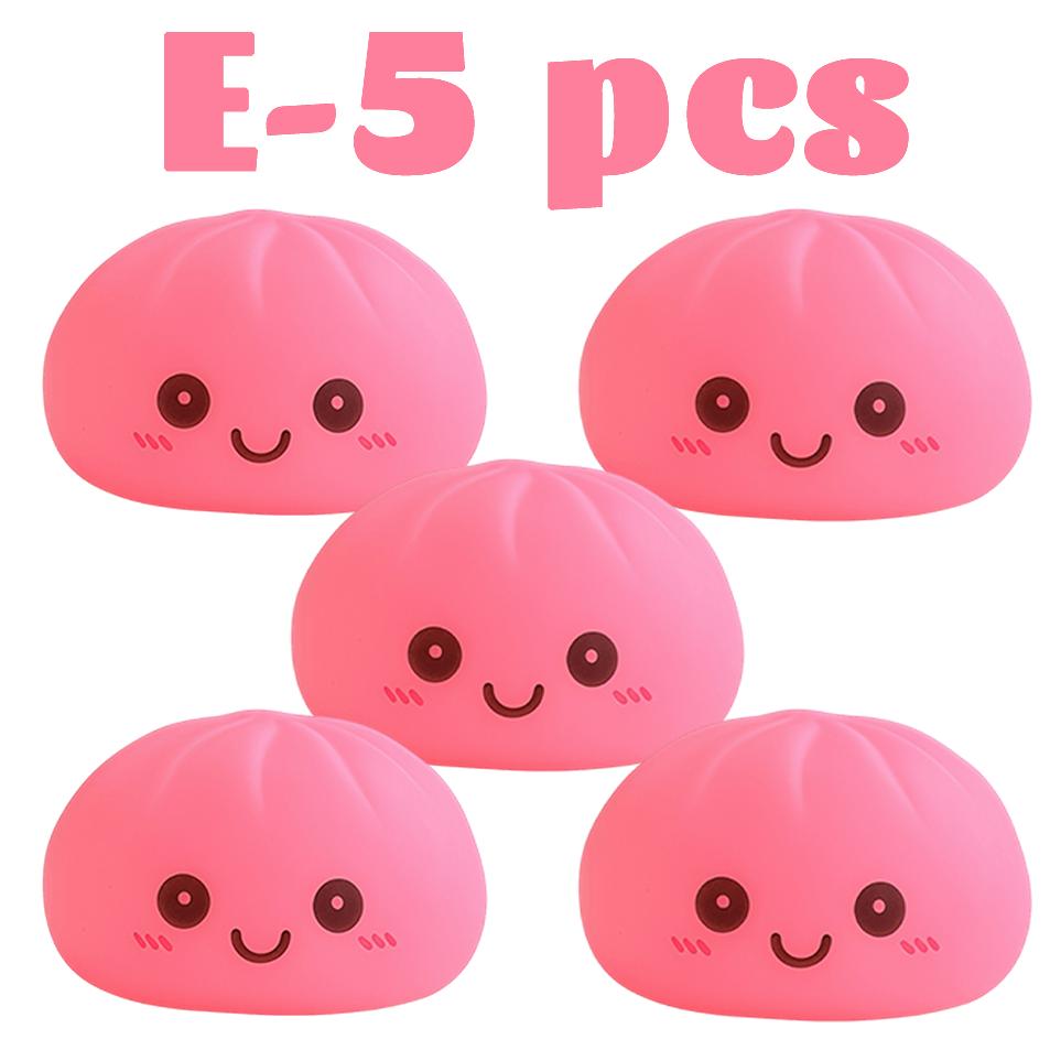 2027 Simulation Dumpling Squishy Night Light Soft Lightup Bubble Spitting Bun Birthday Gift Colorful Dumping Toy Squishy Gifts