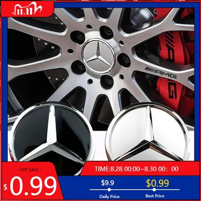 GLC GLB 4ks 60mm Černý Stříbrný Kryt Znak Logo Poklička Kola Auta Pro Mercedes Benz W176 W177 W204 W205 W212 W213 W206 X156 X253 W1