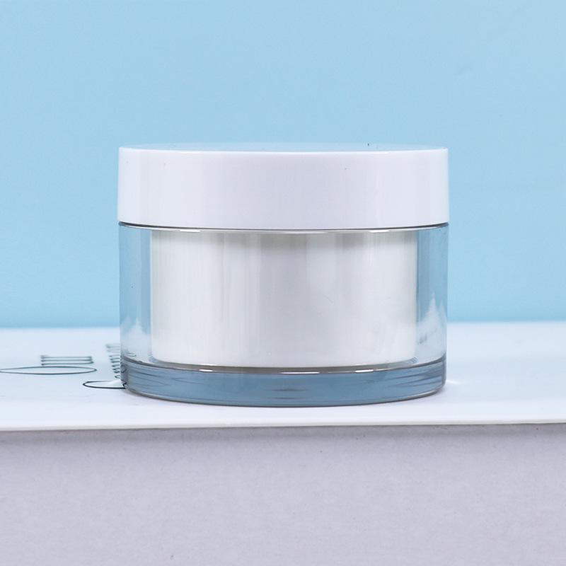 30g 50g Double-Layer Cream Jar: Thick-Walled PET Travel Size for Eye & Face Creams 50g; Transparent
