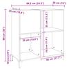 Record Cabinet White 84.5x38x89 Cm Engineered Wood