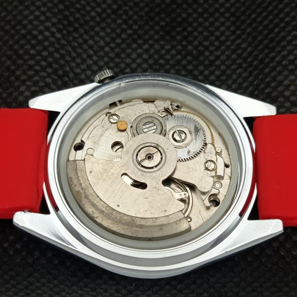 Generalüberholte Vintage-Armbanduhr „SEIKO 5“ aus Japan, Automatik, D/D, Rot, 593a-a311236-9