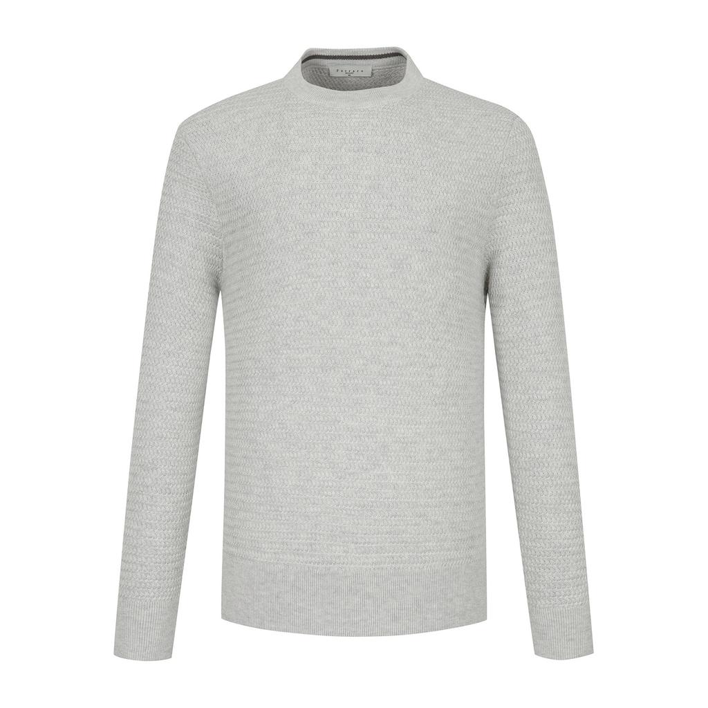 FERRAROMILANO Modified Herringbone Round Knit L/Grey (Am0Ftsr10132)