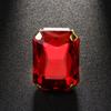 Adjustable Size Vintage Wedding Ring Rectangle Shape Large Crystal Ring Rectangle Rhinestone Ring
