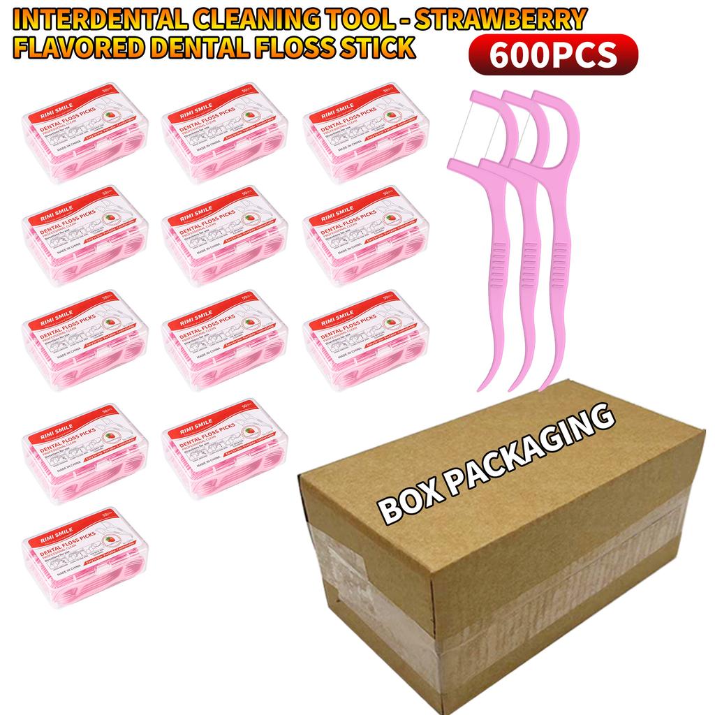 50/150/300/600/1000PCS - Dental Floss Stick, Strawberry Flavor, Convenient To Pack, Available In Measured Sizes, Suitable for Cl