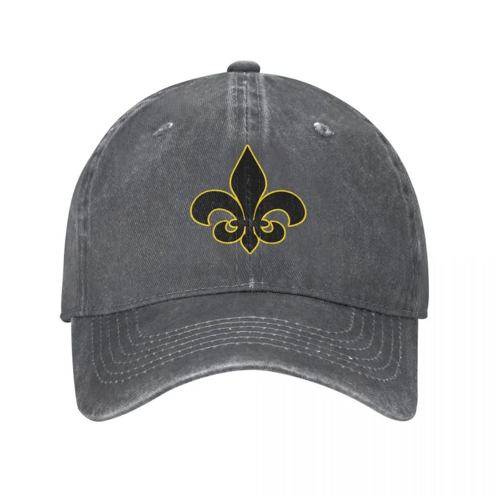 New Classic Wash Retro Fleur De Lis Lily Baseball Cap For Boy Girl Spring Summer Snapback Hat Flower Casquette