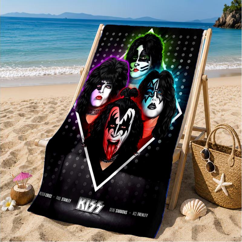 rock Band Collage Beach Towel, Microfiber Beach Towel, Perfect For Pool, Beach, Travel, Home Decor Beach Party Fan gifts