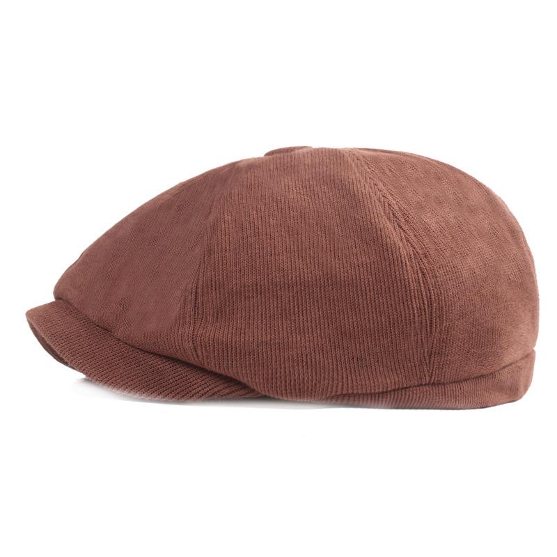Béret Femme En Velours Côtelé - Couleur Unisexe, Réglable 56-58 Cm - Style Automne-hiver Vintage