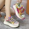 Fashion 2024 New Women Shoes Thick Sole Platform Wedge Student Sneakers Increase Height Women Walking  Fashion Ladies