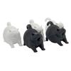 DYS 3D Printed Cute Yawning Chubby Cat Figurine, Black White, Wide Stable Anti-Tipping Base, Desktop Decor for Pet Shop Bedroom & Lover Birthday