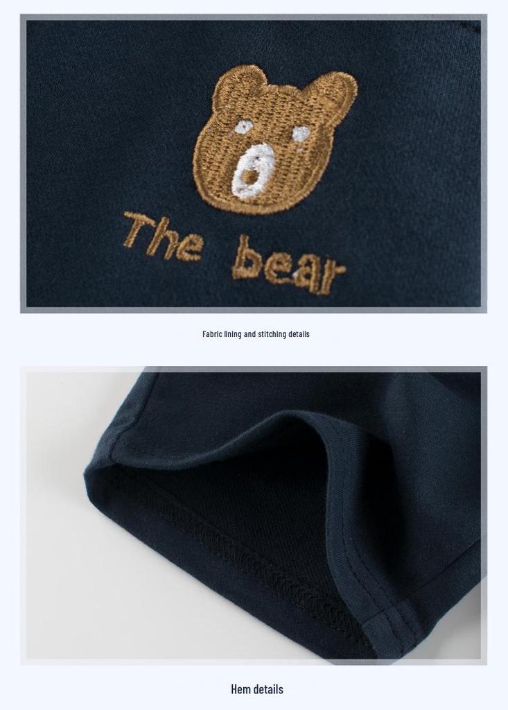 2022 Korean Style Summer Boys' Mid-Length Bear Cartoon Shorts