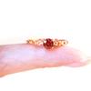 Imitation Naturgranat Ring mit 5 mm exquisiter Roségold-beschichteter Kette