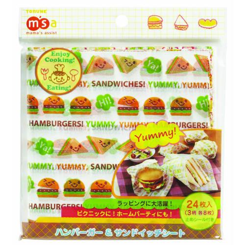 

Torne Hamburger & Sandwich Sheets, 24 Sheets (3 Designs, 8 Sheets Each)