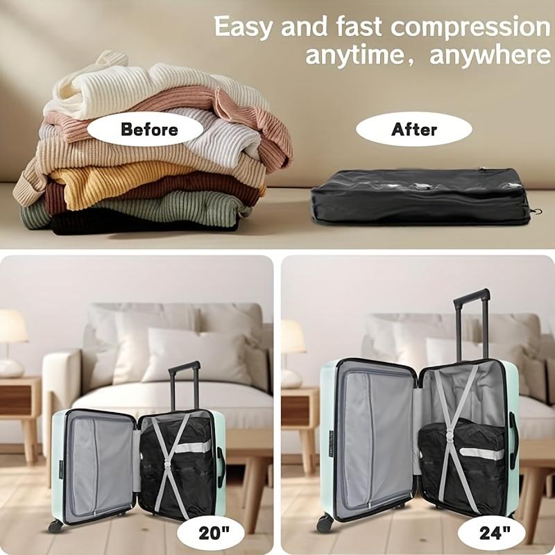 1pc Professional Luggage Vacuum Compression Bag, Reusable Vacuum Bag, Save 60% Space, Travel Vacuum Sealed Bag