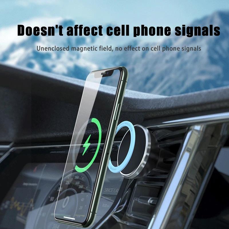 Magnetic Plate Ring For Magsafe Wireless Charger Iron Sheet Sticker Magnet Car Phone Holder For Apple iPhone 14 13 12 11 10